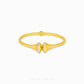 Duo Tone Cuff Bangle by Chip Lee Jewellery Singapore, sculpted 916 gold with matte and high-polish finishes, bold and elegant accessory