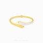 Duo Tone Cuff Bangle by Chip Lee Jewellery Singapore, sculpted 916 gold with matte and high-polish finishes, bold and elegant accessory