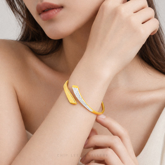 Duo Tone Cuff Bangle