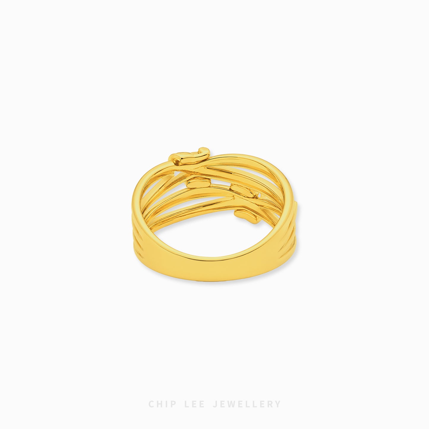 Duo Tone Eternal Intertwined Ring featuring an elegant interwoven dual-band design with refined contrast finish