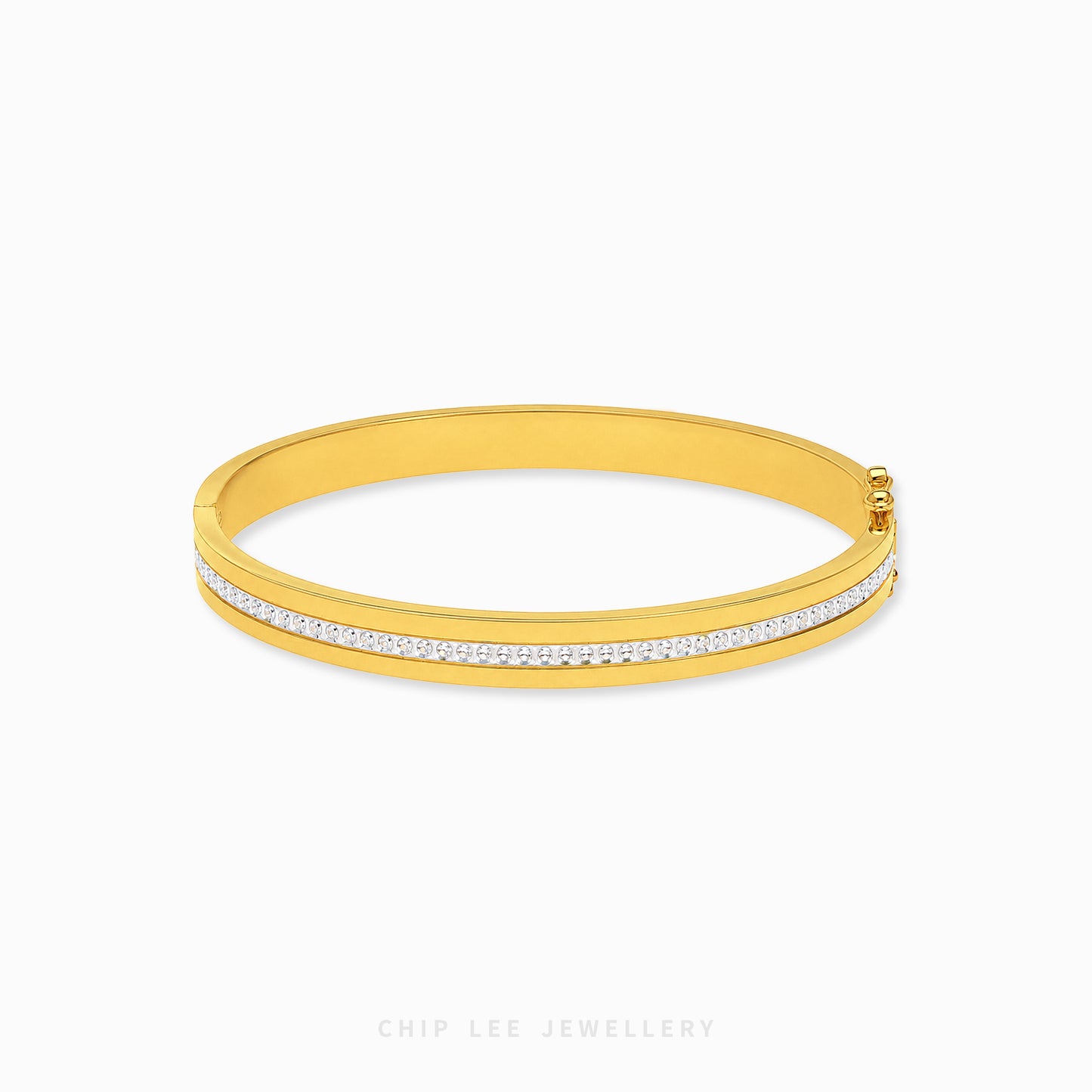 Duo Tone Facet Eternity Bangle