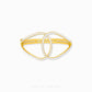 Duo Tone Gold Loop Knot Bangle by Chip Lee Jewellery Singapore, sculpted 916 gold with matte and high-polish finishes, bold and elegant accessory