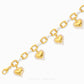 Gold heart-shaped bracelet on a white background with 'Chip Lee Jewellery' branding.
