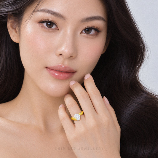 Duo Tone Heart Ring