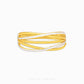 Duo Tone Helix Bangle by Chip Lee Jewellery Singapore, sculpted 916 gold with matte and high-polish finishes, bold and elegant accessory