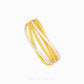 Duo Tone Helix Bangle by Chip Lee Jewellery Singapore, sculpted 916 gold with matte and high-polish finishes, bold and elegant accessory