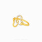 Duo Tone Interlocking Heart Ring in mixed metal finish