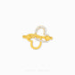 Duo Tone Interlocking Heart Ring in mixed metal finish