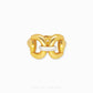 Duo Tone Loop Ring in 916 gold, hallmarked in Singapore for certified purity and authenticity.
