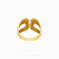 Duo Tone Loop Ring in 916 gold by Chip Lee Jewellery Singapore — dual-tone intertwined loops for timeless modern elegance.