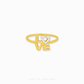 Duo Tone Love Ring in 916 gold