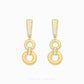 Duo Tone Oracle Earring with interlocking matte and high-polish gold links in 916 gold by Chip Lee Jewellery Singapore