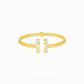 Duo Tone Parallel Cuff Bangle by Chip Lee Jewellery Singapore, sculpted 916 gold with matte and high-polish finishes, bold and elegant accessory