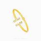 Duo Tone Parallel Cuff Bangle by Chip Lee Jewellery Singapore, sculpted 916 gold with matte and high-polish finishes, bold and elegant accessory