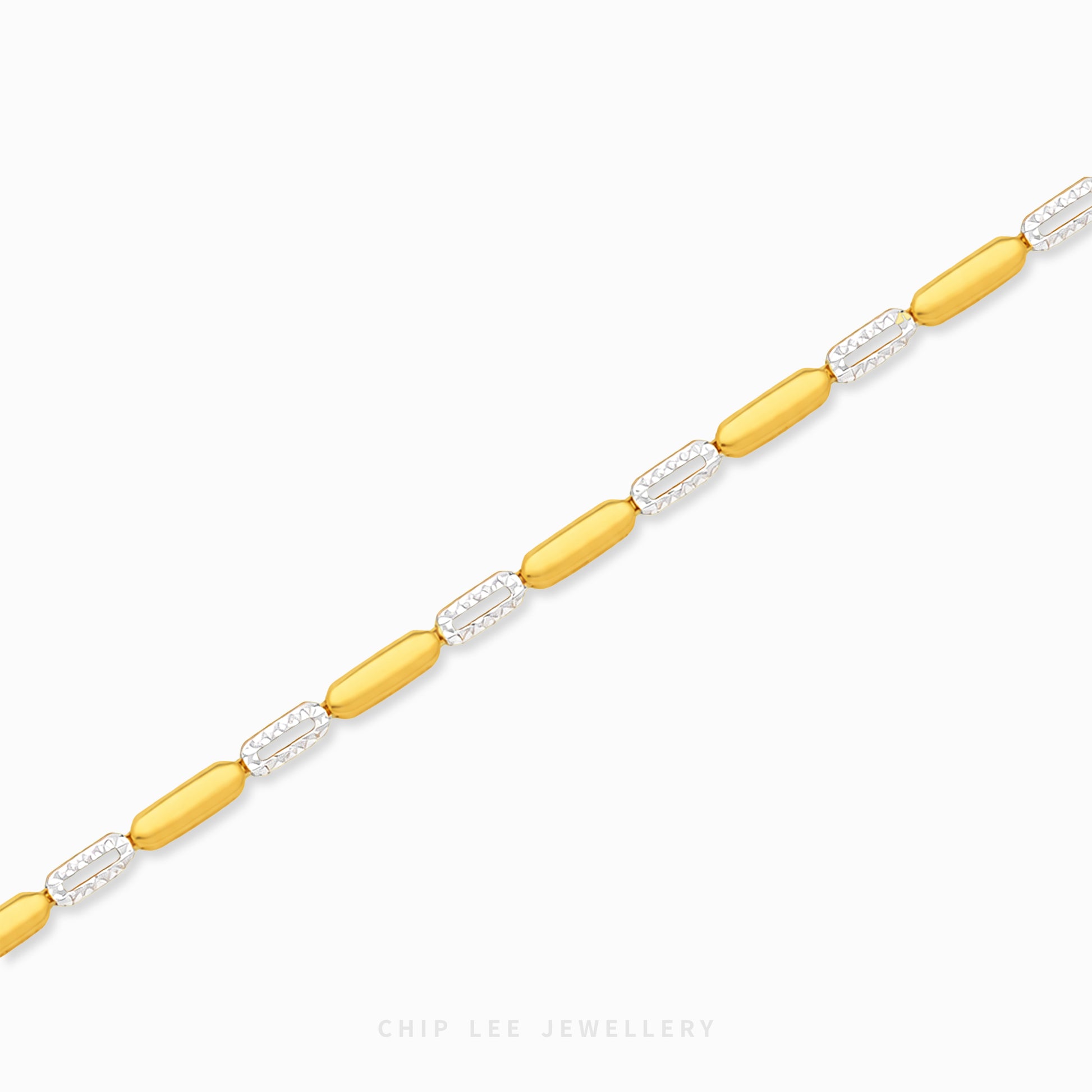 Duo Tone Pavé Bracelet with mixed metal finish