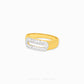 Modern duo tone statement ring for women