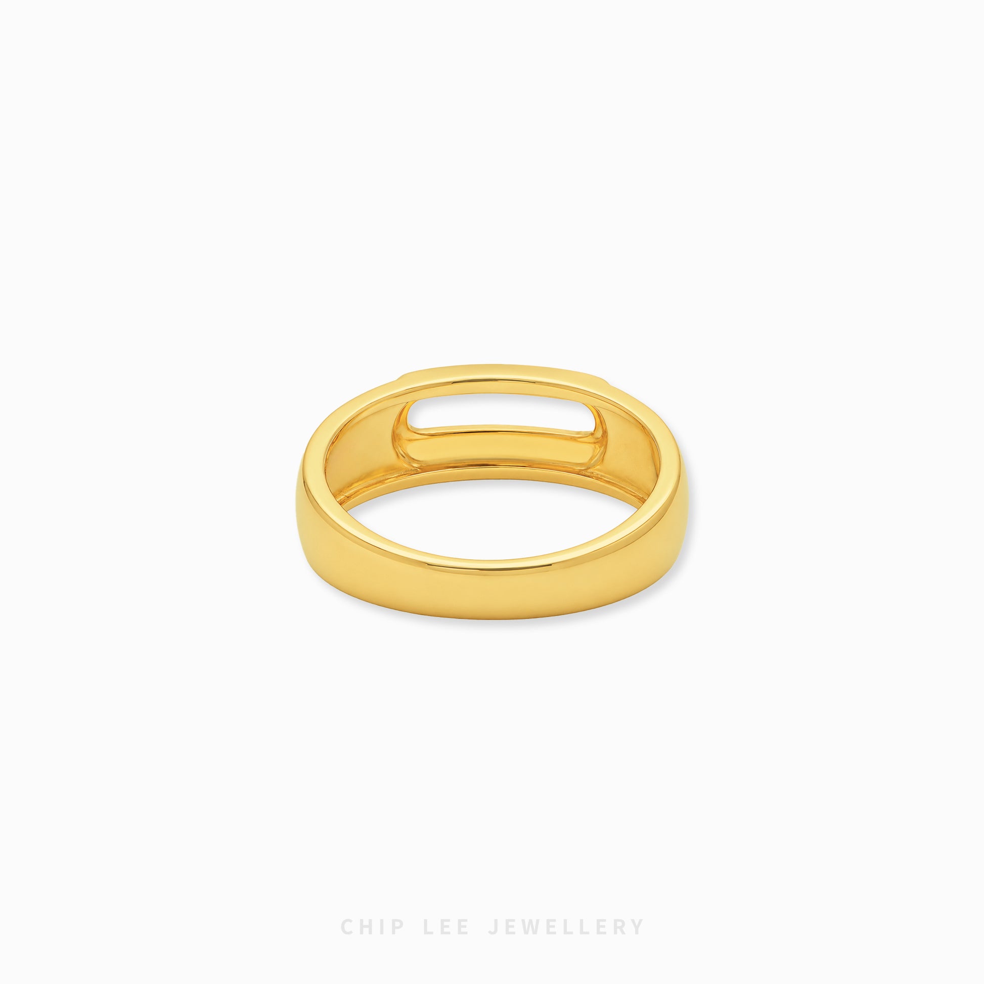 Modern duo tone statement ring for women