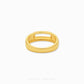 Modern duo tone statement ring for women