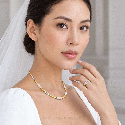 Duo Tone Pave Ring