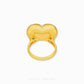 Duo Tone Sunburst Heart Ring in gold and silver finish