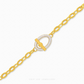 916 gold toggle chain bracelet close-up modern design