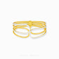 Duo Tone Trinity Bangle by Chip Lee Jewellery Singapore, sculpted 916 gold with matte and high-polish finishes, bold and elegant accessory