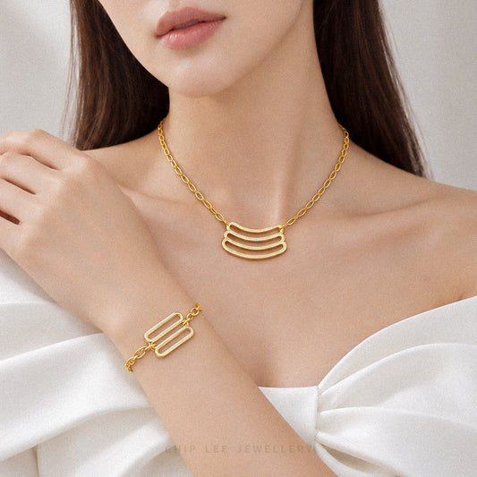 Duo Tone Trinity Bracelet