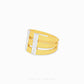 Duo Tone Triple Layer Ring 916 gold by Chip Lee Jewellery Singapore – dual-tone, three-band design for modern elegance.
