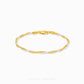 A gold and white beaded chain bracelet with a lobster clasp, displayed on a clean white background with a brand watermark at the bottom.