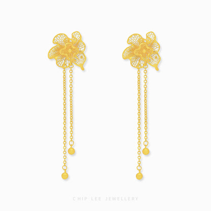 999 | 24K Gold Flora Earring