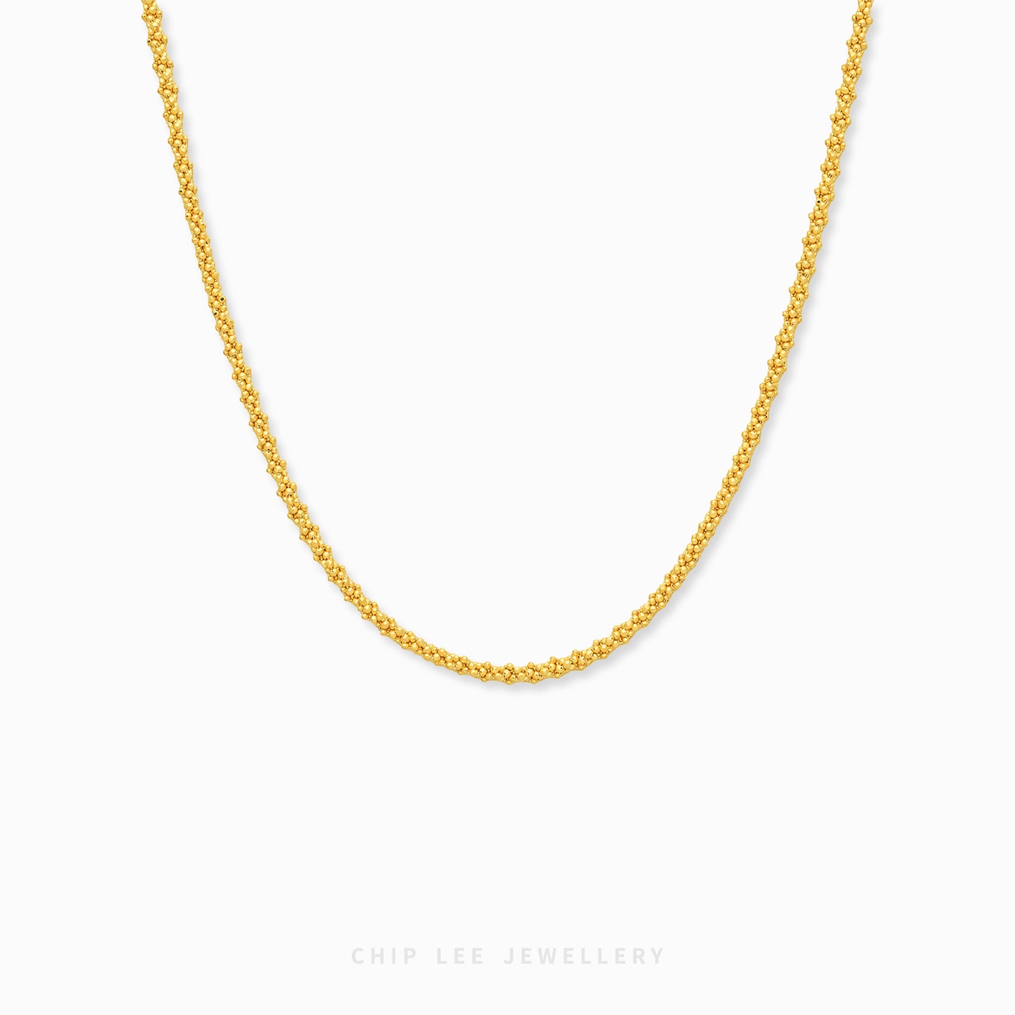 Elodie Fine Necklace a thinner version of the original Dorelle design with woven links and rounded detailing
