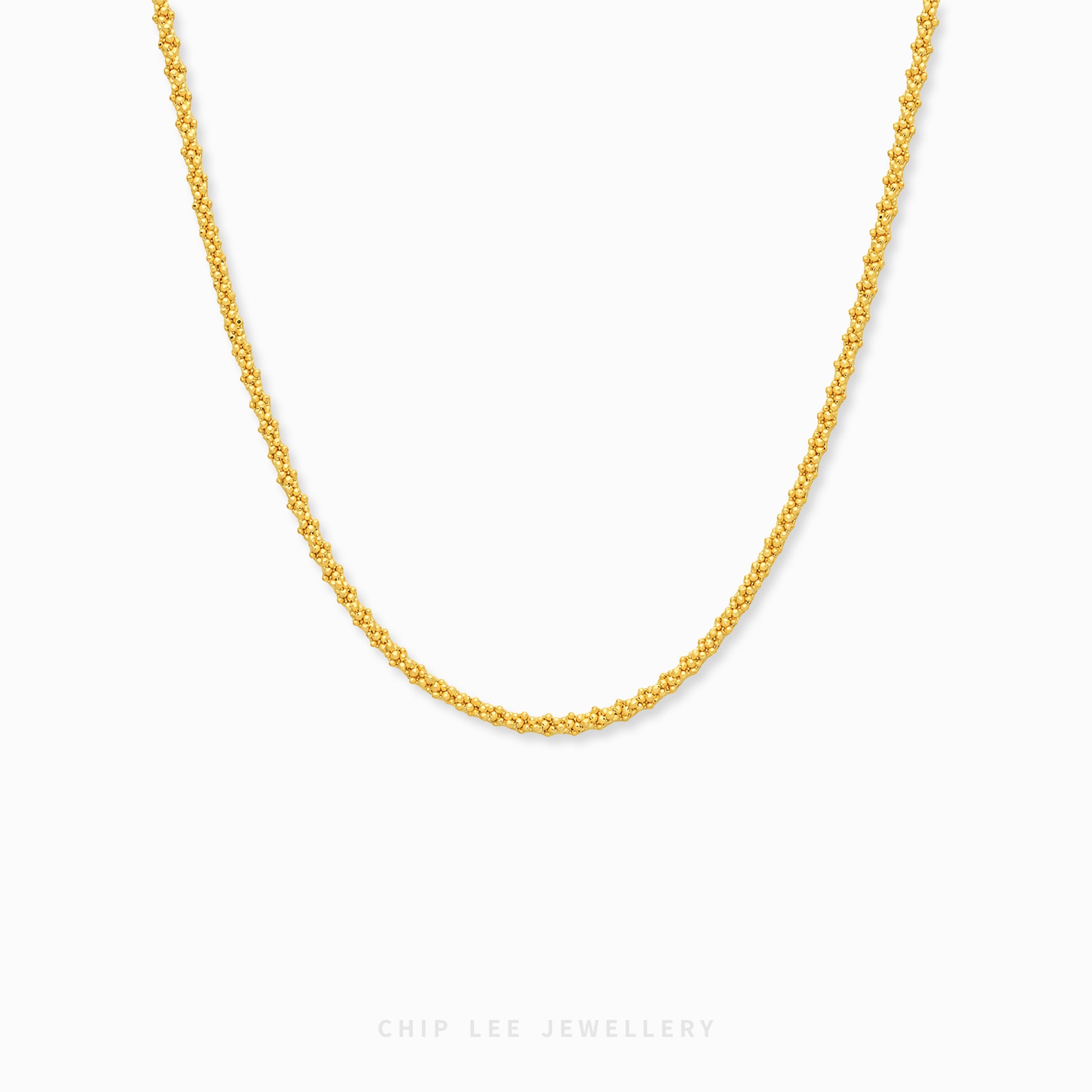 Elodie Fine Necklace a thinner version of the original Dorelle design with woven links and rounded detailing