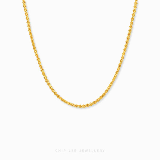 Elodie Fine Necklace a thinner version of the original Dorelle design with woven links and rounded detailing