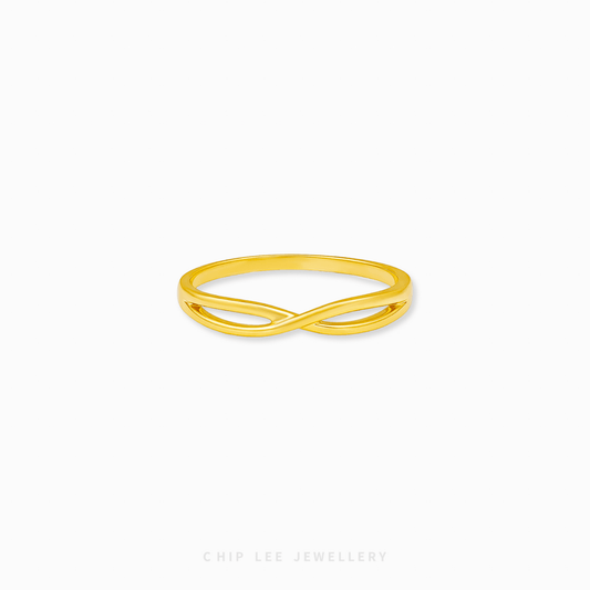 Entwined Infinity Ring with intertwined infinity design, elegant women’s jewelry symbolizing eternal love and limitless possibilities