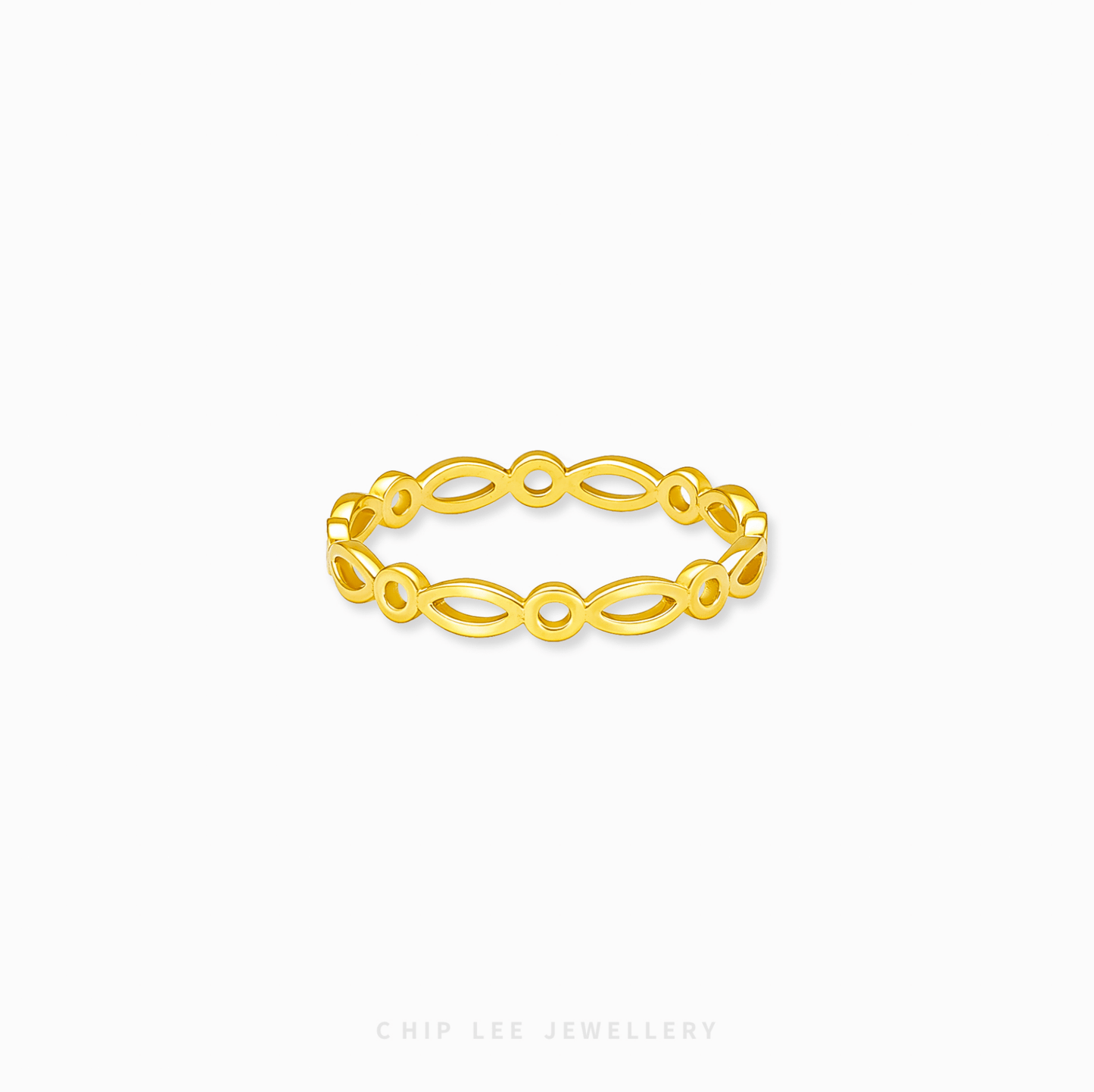 Eternity Ring with continuous band design, timeless elegant women’s jewelry symbolizing everlasting love and commitment
