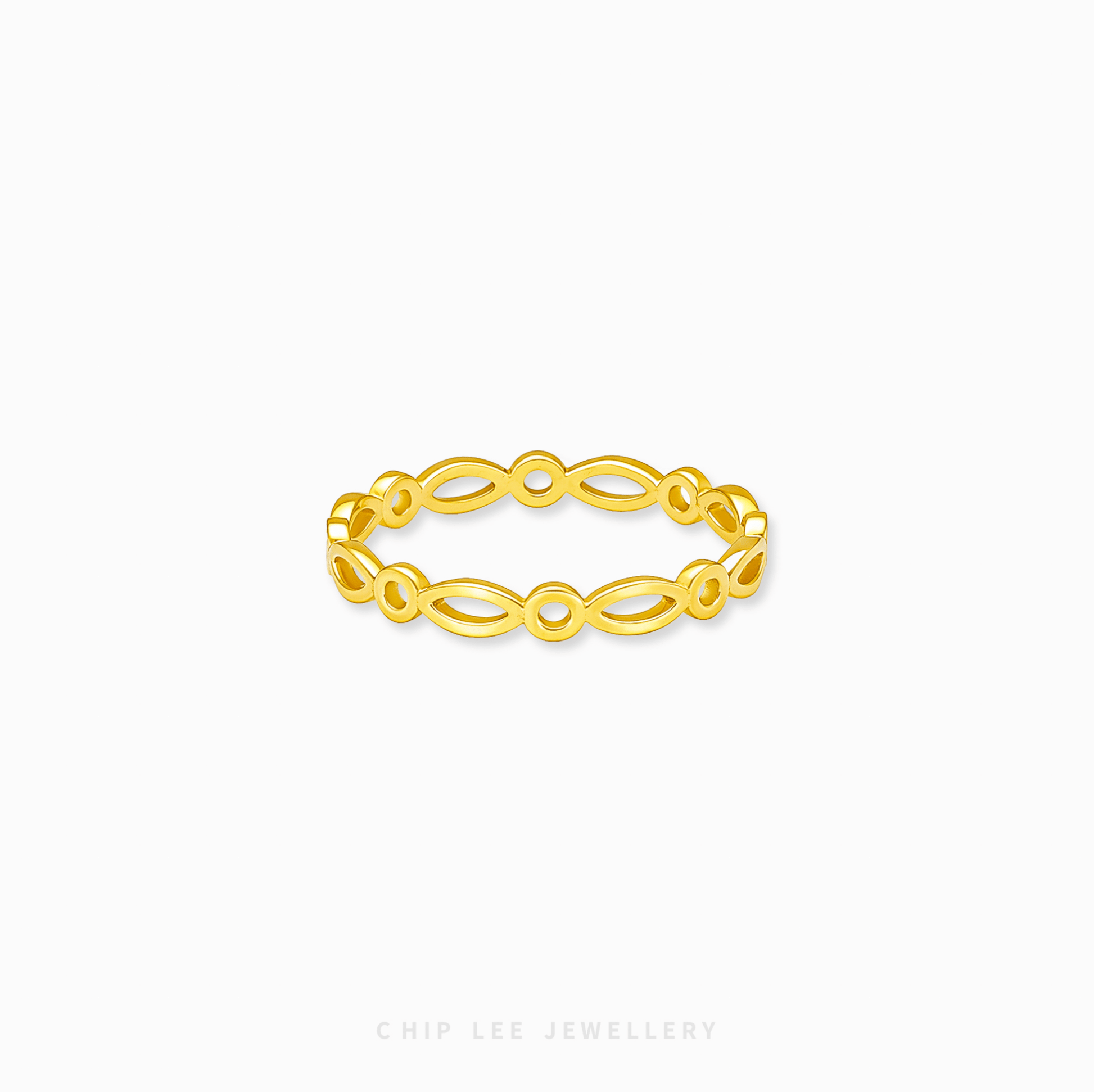 Eternity Ring with continuous band design, timeless elegant women’s jewelry symbolizing everlasting love and commitment