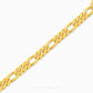 Luxury gold Monaco Figaro bracelet featuring oversized polished chain links with a bold statement jewelry design.