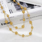 Filigree Bead Statement Necklace with interlocking circle-shaped links in 916 gold by Chip Lee Jewellery Singapore
