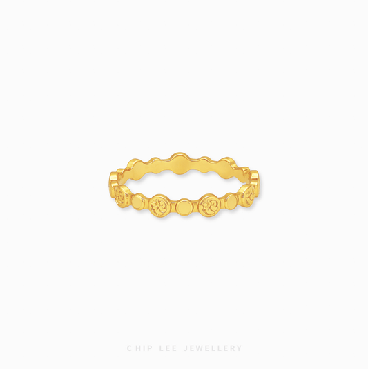 Flat Beaded Ring with polished beads, sleek minimalist design, comfortable fit, elegant style for modern women’s jewelry