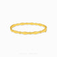 A gold bangle bracelet with a textured, wavy bamboo-inspired design and small star details spaced along the band, shown on a light gray background with the brand name 'CHIP LEE JEWELLERY' at the bottom.