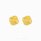 Chip Lee Jewellery Floral Earring. Intricate 916 Pure Gold (22K) dangle earrings featuring a classic floral blossom design. Certified pure gold.