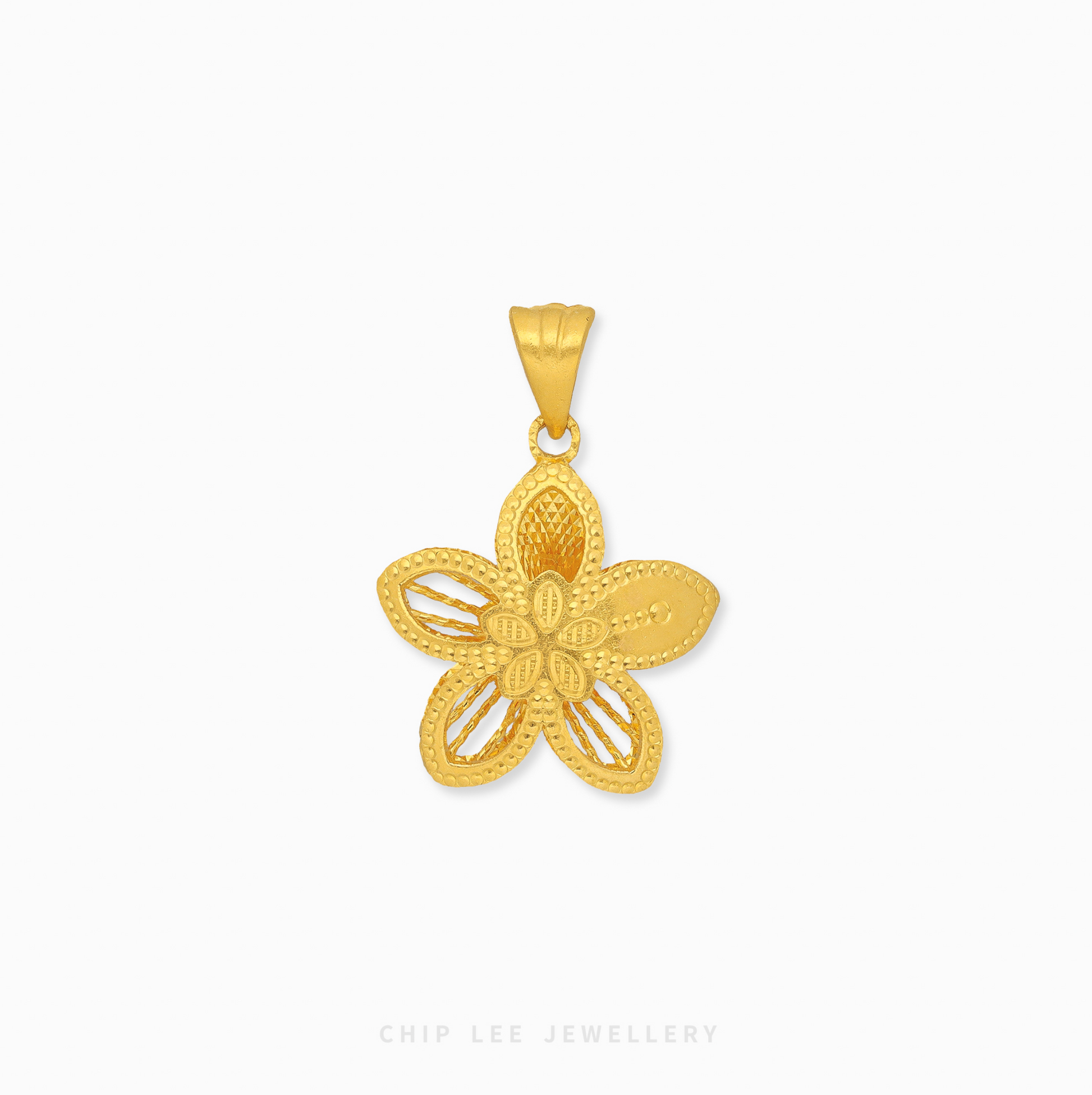 Floral pendant in 999 gold with delicate flower design