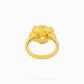 999 gold flower ring elegant feminine style