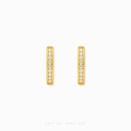 Cubic Zirconia Hoop Earrings