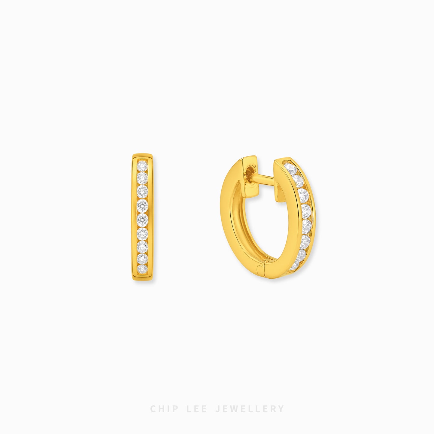 Cubic Zirconia Hoop Earrings