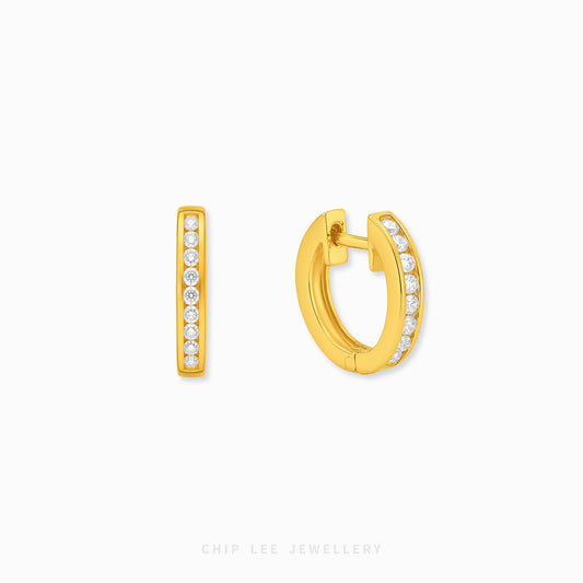 Cubic Zirconia Hoop Earrings