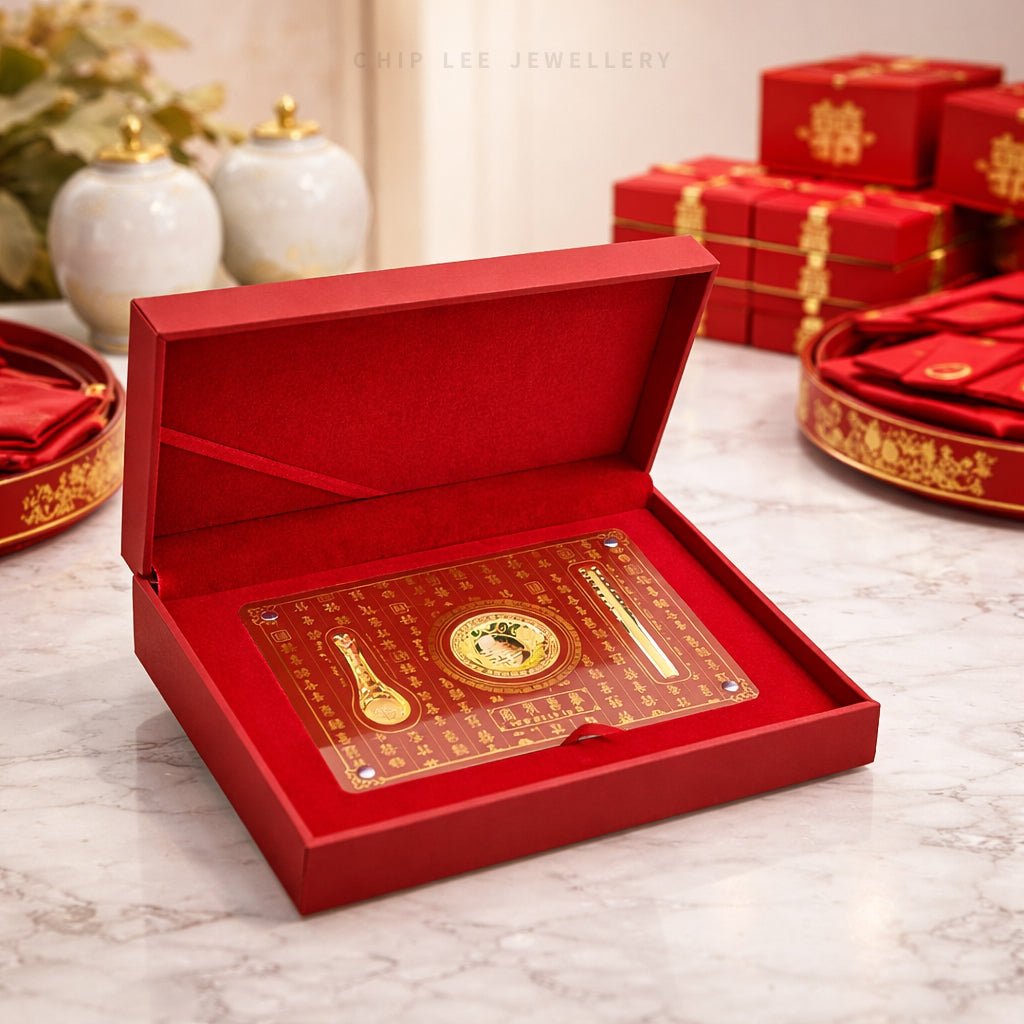 Trinity Set 999 Pure Gold Trinity Set Wedding Collectable