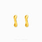 Gleam Curve Hoop Earrings in 916 gold, gently curved statement hoops by Chip Lee Jewellery Singapore 