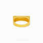 Gold bar ring with minimalist rectangular design in polished finish