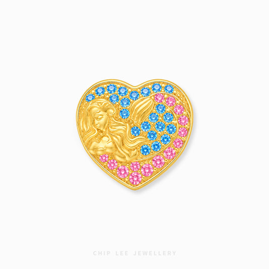 Guardian Angel Heart Charm